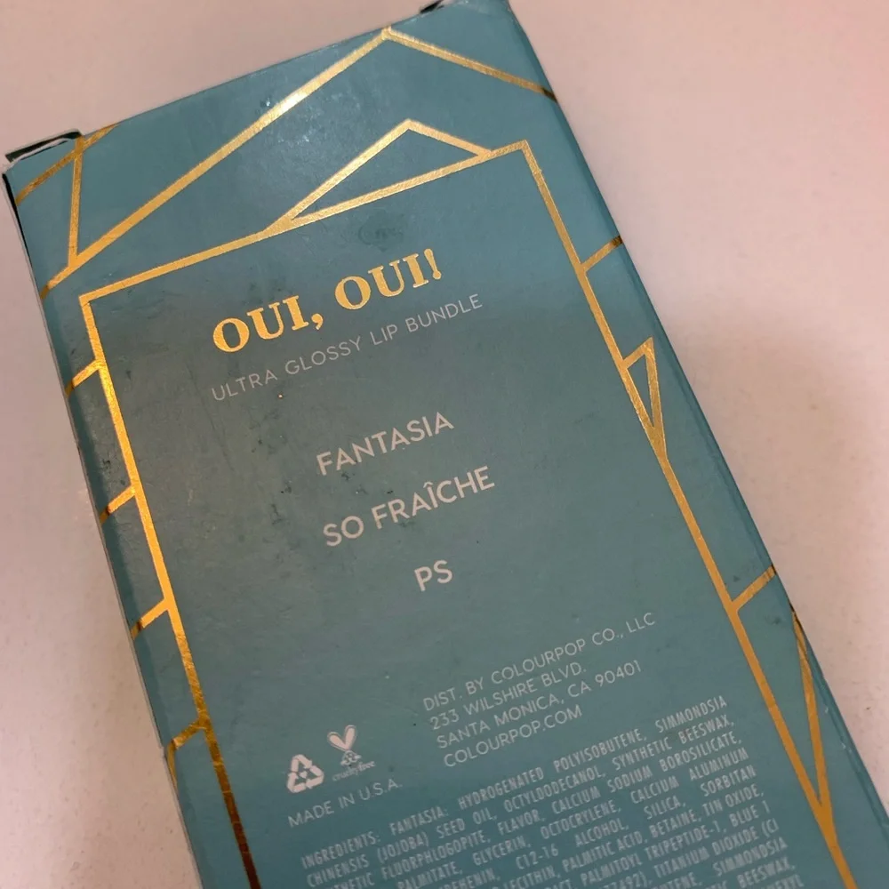 New ColourPop Ultra Glossy Lip Trio Fantasia So Fraiche and PS